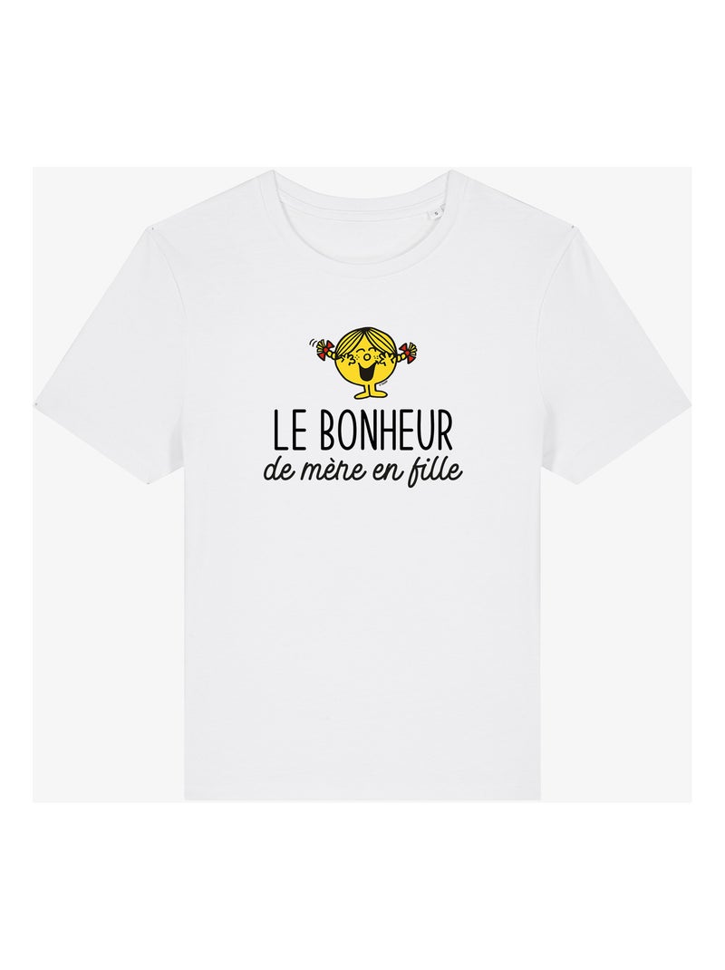 T-shirt femme - le bonheur de mere en fille - noël Blanc - Kiabi