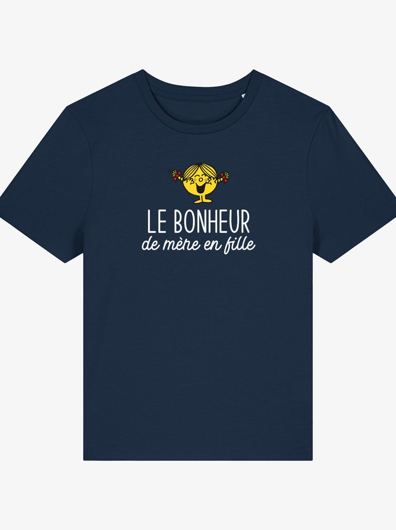 T-shirt femme - le bonheur de mere en fille - noël Bleu marine - Kiabi