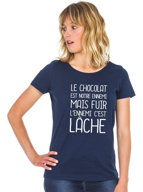 T-shirt Femme - LE CHOCOLAT EST NOTRE ENNEMI 2 - Kiabi
