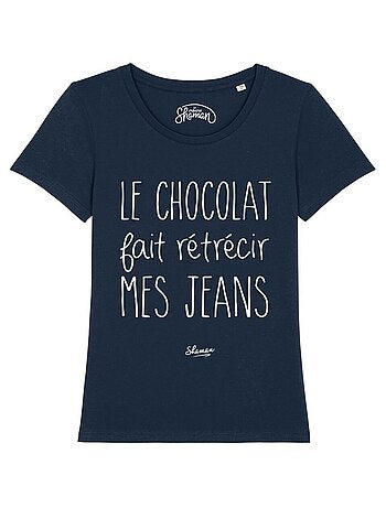 T-shirt Femme - LE CHOCOLAT FAIT RETRECIR MES JEANS