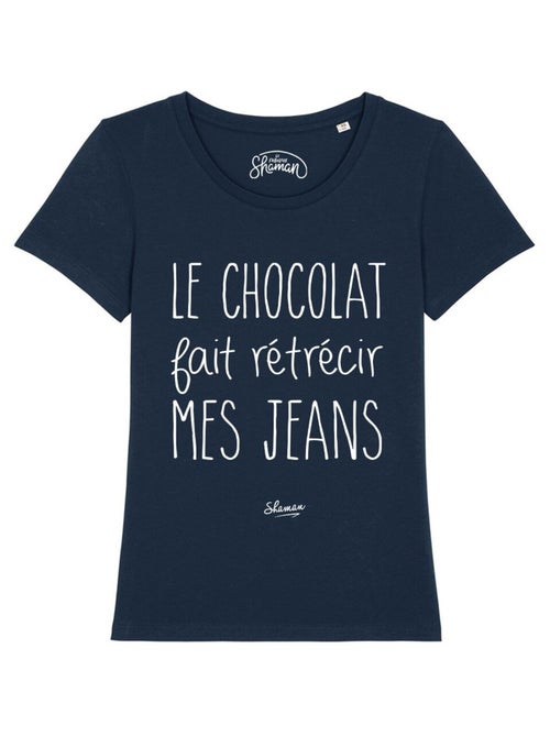T-shirt Femme - LE CHOCOLAT FAIT RETRECIR MES JEANS - Kiabi