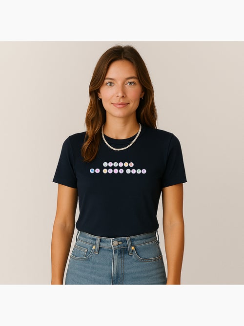 T-shirt Femme - LIVING MY BEST LIFE - Kiabi