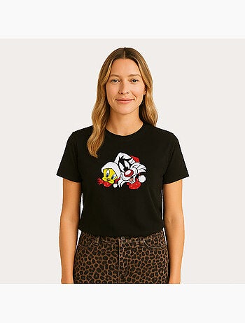 T-shirt Femme - LOONEY TUNES SYLVESTER AND TWEETY