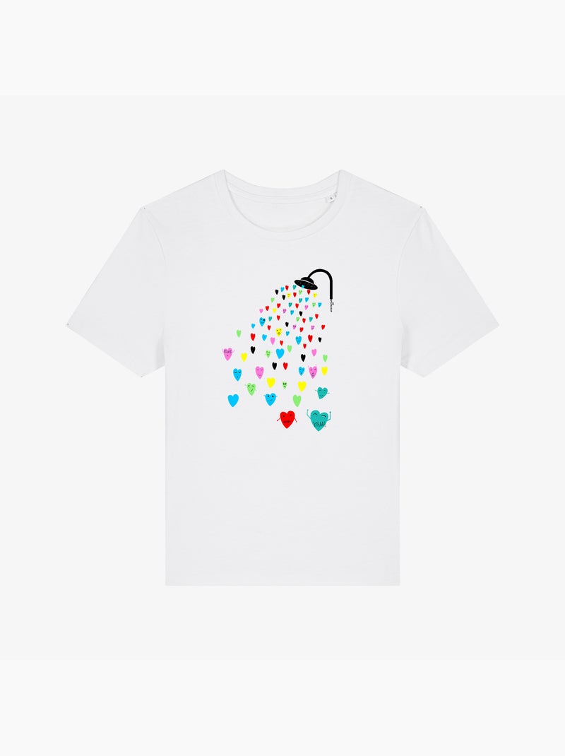 T-shirt Femme - LOVE SHOWER Blanc - Kiabi