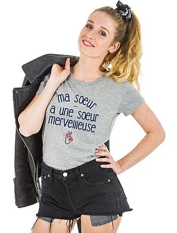 T-shirt Femme - MA SŒUR A UNE SŒUR MERVEILLEUSE