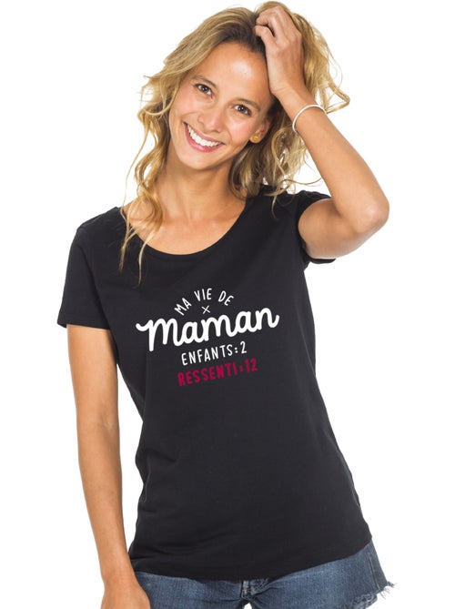 T-shirt Femme - MA VIE DE MAMAN : ENFANTS 2 RESSENTI 12 - Kiabi