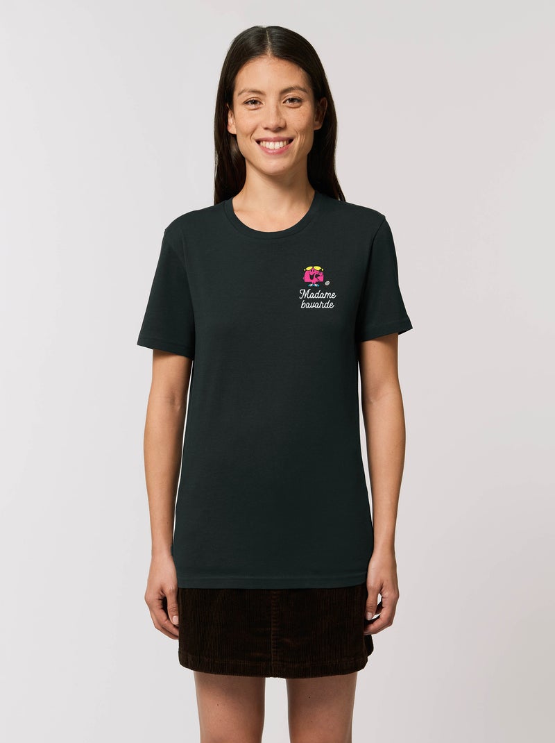 T-shirt Femme - MADAME BAVARDE COEUR Noir - Kiabi