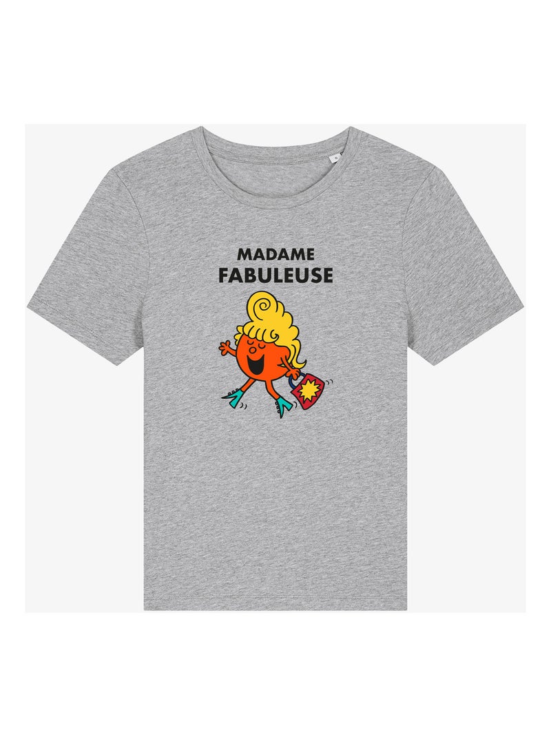 T-shirt Femme - MADAME FABULEUSE Gris chiné - Kiabi