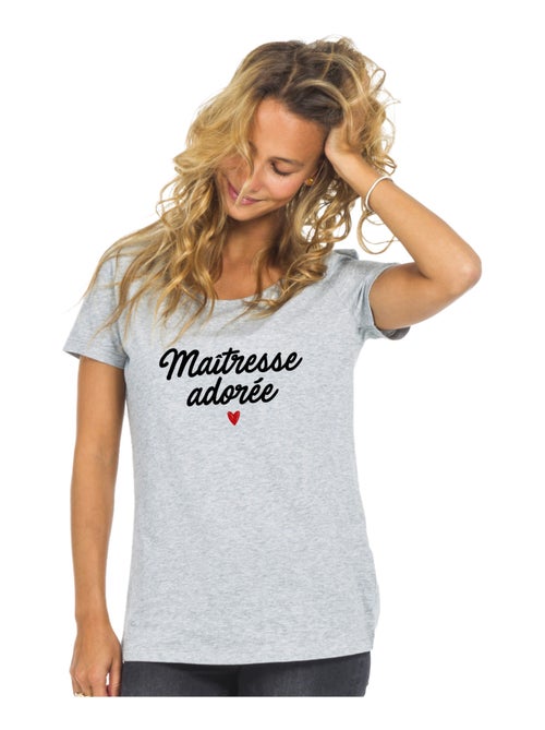 T-shirt Femme - MAÎTRESSE ADORÉE - Kiabi