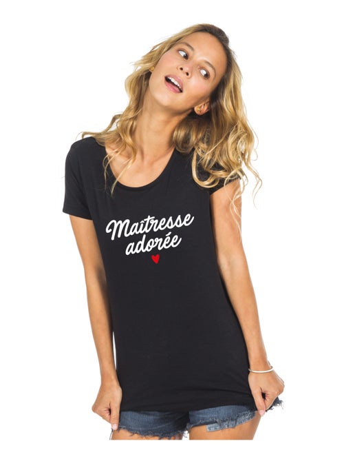 T-shirt Femme - MAÎTRESSE ADORÉE - Kiabi