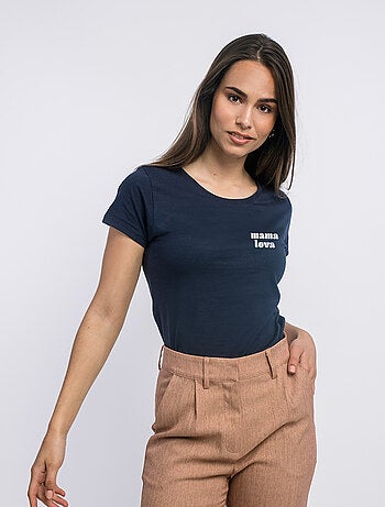 T-shirt Femme - MAMA LOVA CŒUR ROUGE