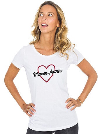T-shirt Femme - MAMAN ADORÉE 2 WAF