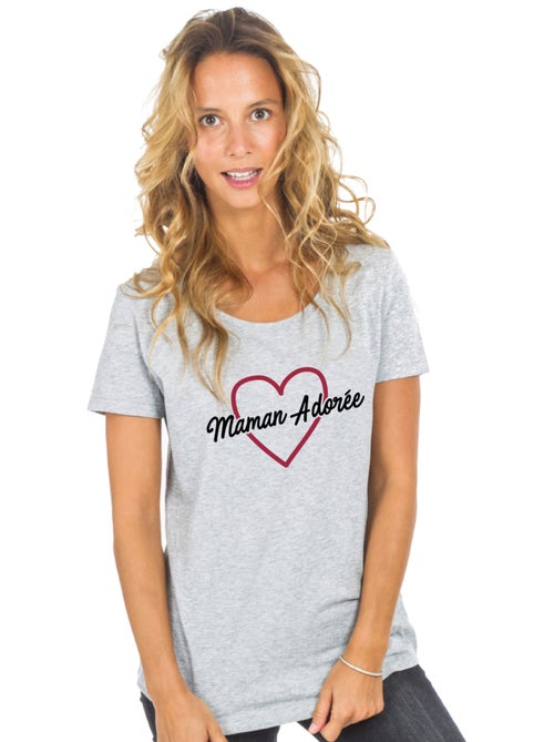 T-shirt Femme - MAMAN ADORÉE 2 WAF - Kiabi