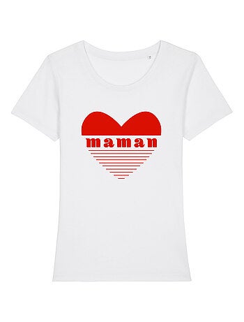T-shirt Femme - MAMAN CŒUR ROUGE