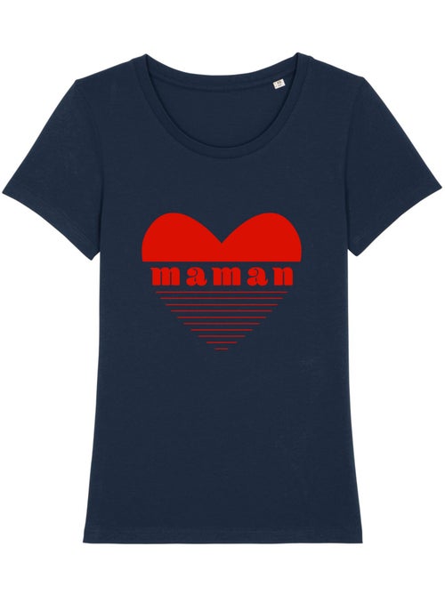T-shirt Femme - MAMAN CŒUR ROUGE - Kiabi