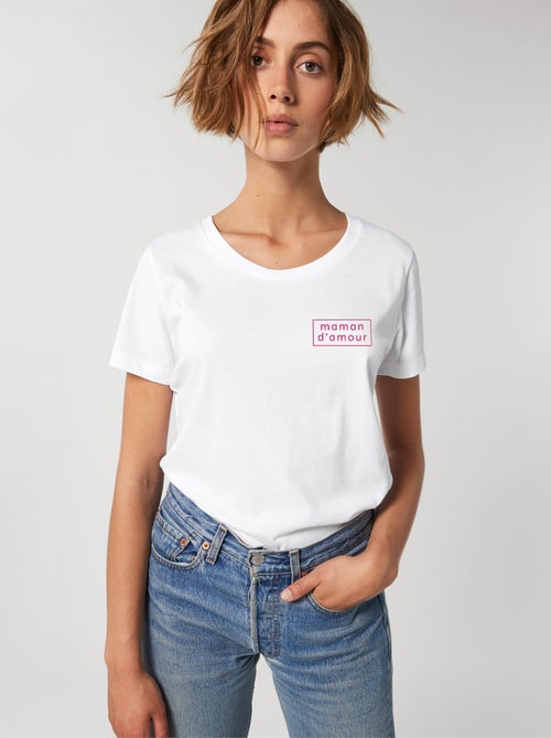 T-shirt Femme - MAMAN D AMOUR CADRE - Kiabi