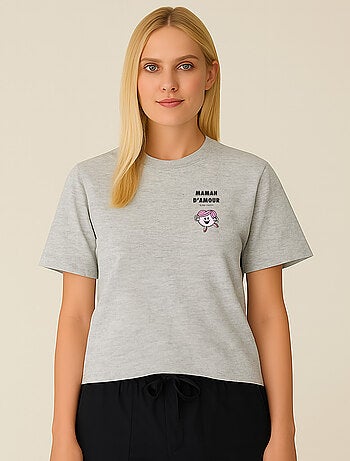 T-shirt Femme - MAMAN D'AMOUR CŒUR