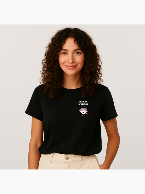 T-shirt Femme - MAMAN D'AMOUR CŒUR - Kiabi