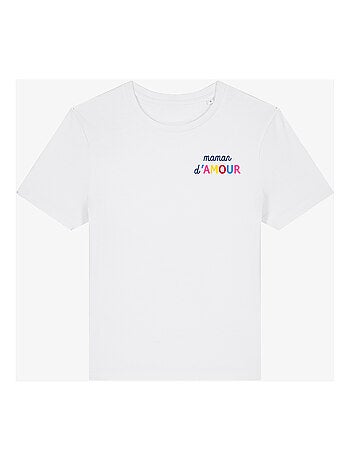 T-shirt Femme - MAMAN D'AMOUR COLORÉE CŒUR