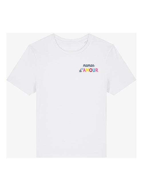 T-shirt Femme - MAMAN D'AMOUR COLORÉE CŒUR - Kiabi