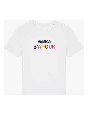 T-shirt Femme - MAMAN D'AMOUR COLORÉE WAF
