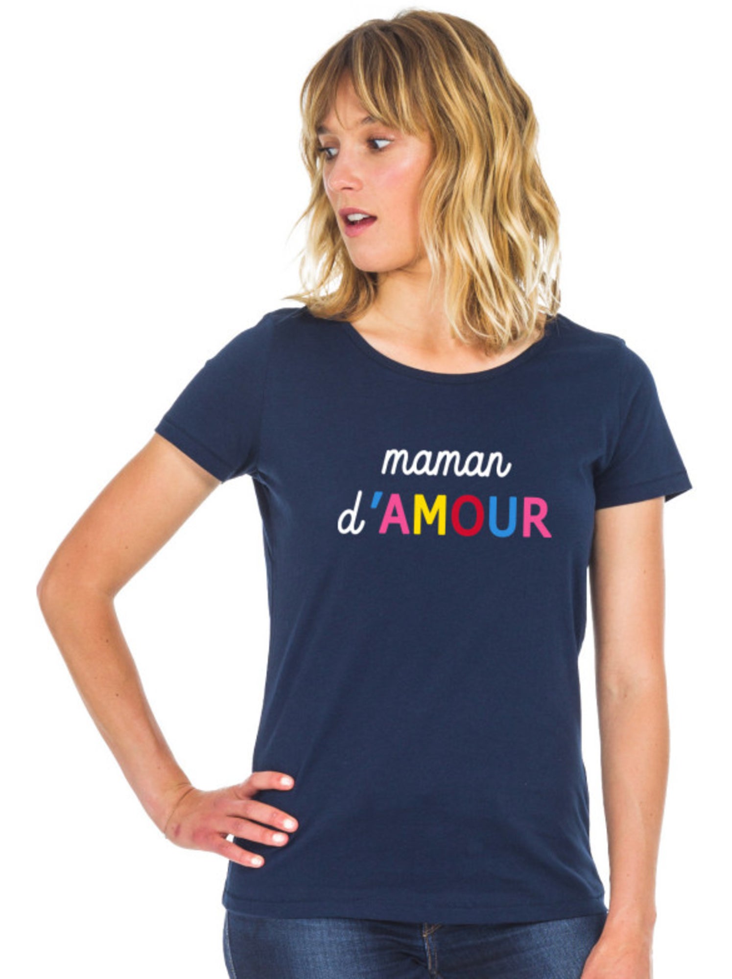 T-shirt Humour "We Are Family" Pour Femme - 100% Coton Bio, Imprimé En France - Cadeau Original Pour Maman