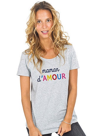 T-shirt Femme - MAMAN D'AMOUR COLORÉE WAF