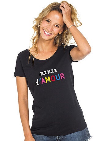 T-shirt Femme - MAMAN D'AMOUR COLORÉE WAF