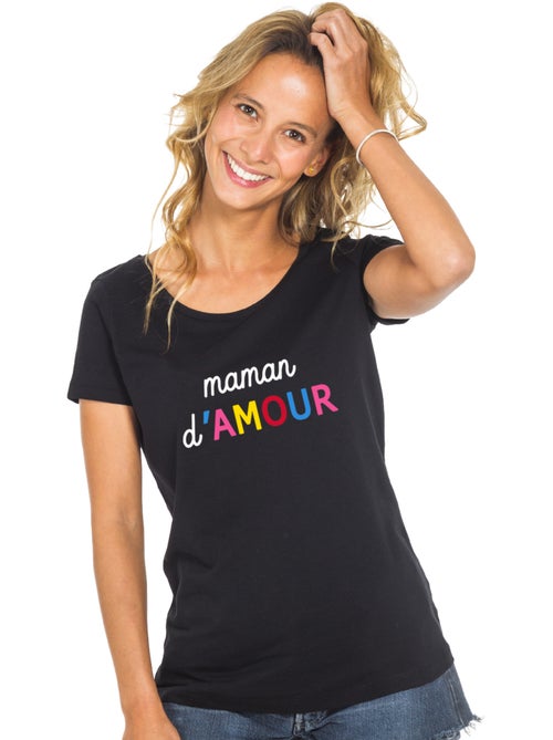 T-shirt Femme - MAMAN D'AMOUR COLORÉE WAF - Kiabi