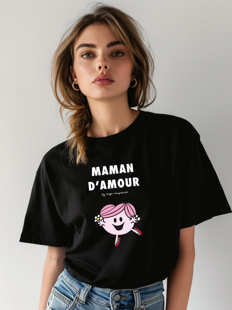 T-shirt Femme - MAMAN D'AMOUR Noir - Kiabi