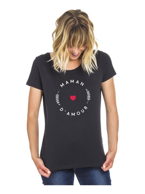 T-shirt Femme - MAMAN D'AMOUR - Kiabi