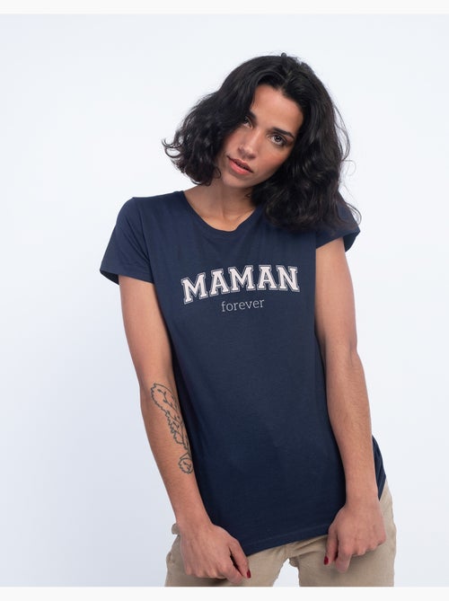 T-shirt Femme - MAMAN FOREVER TYPO USA - Kiabi