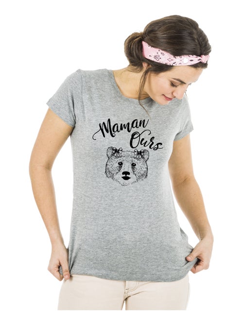 T-shirt Femme - MAMAN OURS - Kiabi