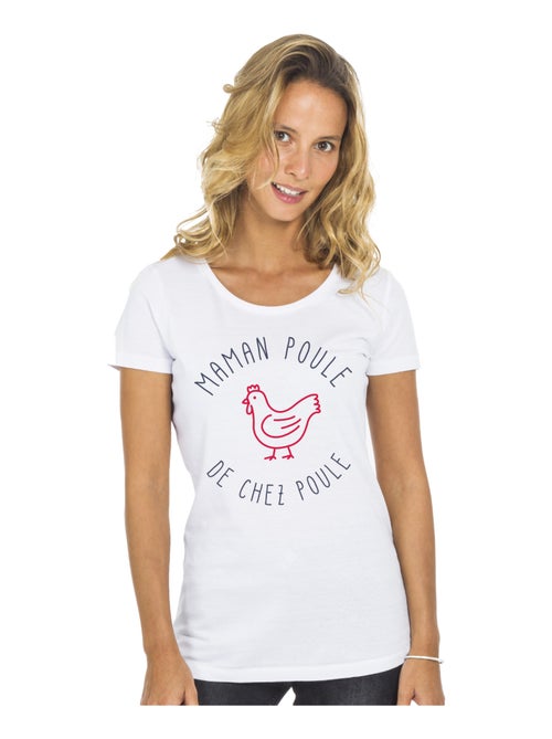 T-shirt Femme - MAMAN POULE DE CHEZ POULE - Kiabi