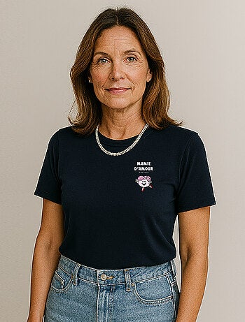 T-shirt Femme - MAMIE D'AMOUR CŒUR