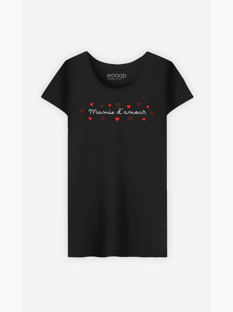 T-shirt Femme - MAMIE D'AMOUR Noir - Kiabi