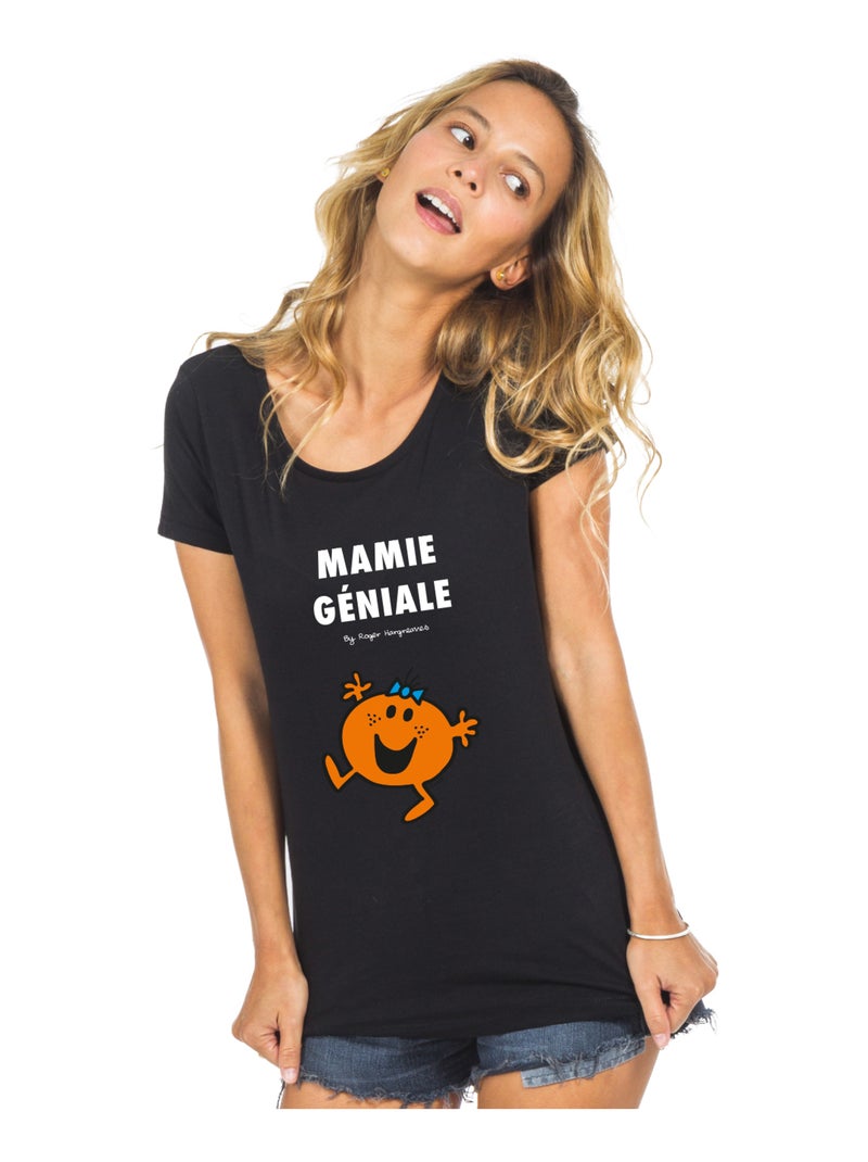 T-shirt Femme - MAMIE GÉNIALE Noir - Kiabi