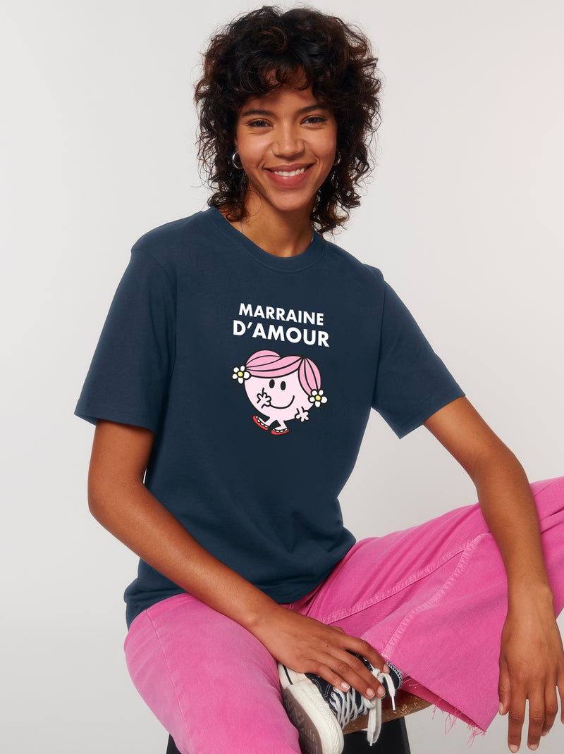 T-shirt Femme - MARRAINE D AMOUR Bleu marine - Kiabi