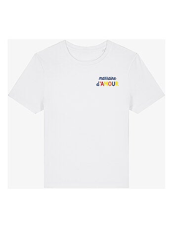 T-shirt Femme - MARRAINE D'AMOUR COLORÉE CŒUR