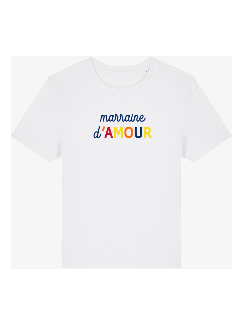 T-shirt Femme - MARRAINE D'AMOUR COLORÉE WAF Blanc - Kiabi