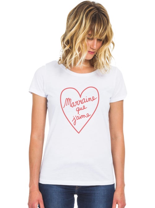T-shirt Femme - MARRAINE QUE J'AIME 2 WAF - Kiabi