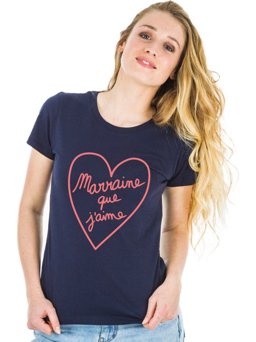 T-shirt Femme - MARRAINE QUE J'AIME 2 WAF - Kiabi