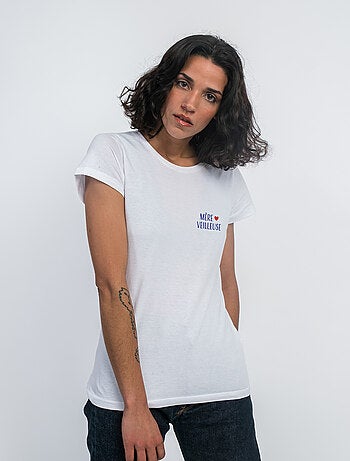 T-shirt Femme - MÈRE VEILLEUSE CŒUR