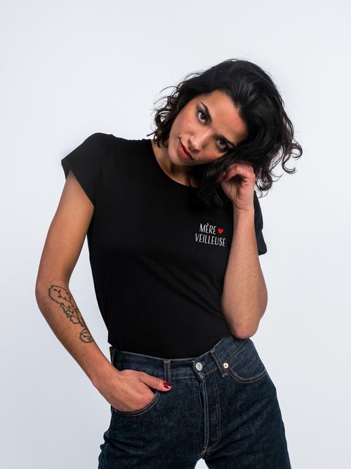 T-shirt Femme - MÈRE VEILLEUSE CŒUR - Kiabi