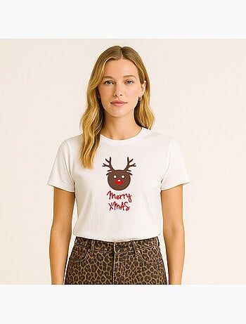 T-shirt Femme - MERRY XMAS RENNE