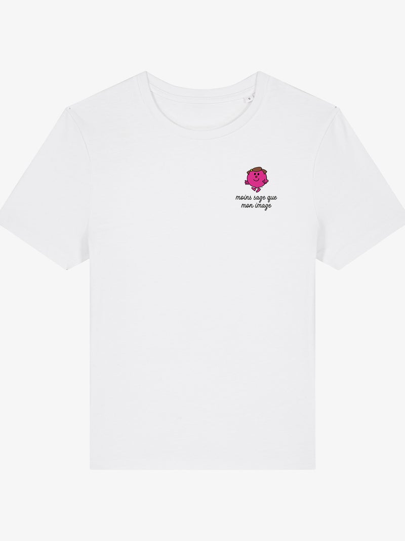 T-shirt Femme - MOINS SAGE QUE MON IMAGE COEUR Blanc - Kiabi