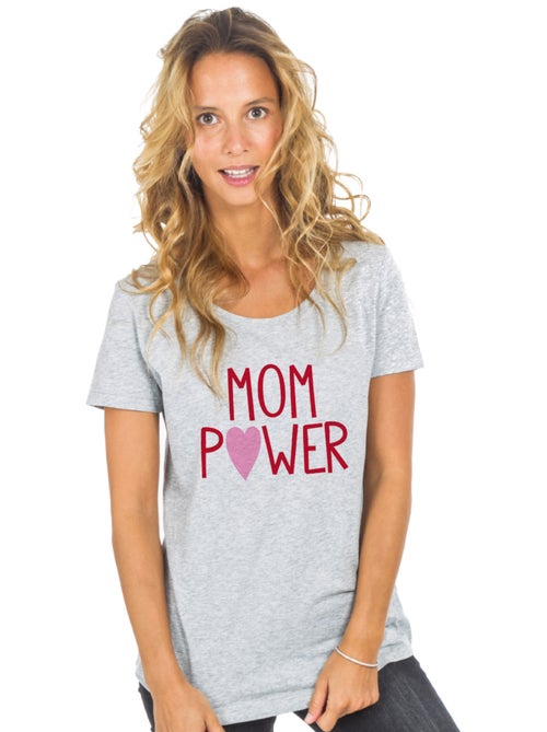 T-shirt Femme - MOM POWER MPT - Kiabi