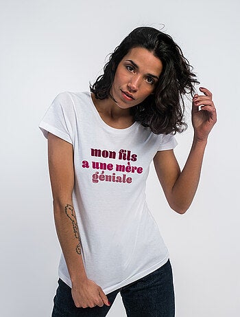 T-shirt Femme - MON FILS A UNE MÈRE GÉNIALE