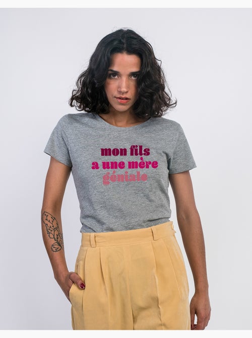 T-shirt Femme - MON FILS A UNE MÈRE GÉNIALE - Kiabi