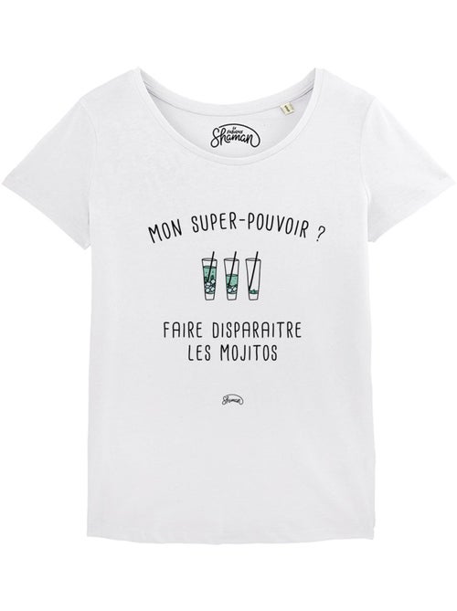 T-shirt Femme - MON SUPER-POUVOIR? FAIRE DISPARAITRE LES MOJITOS - Kiabi
